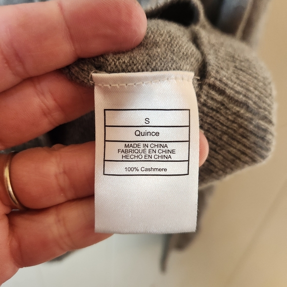 Quince Heather Gray Cashmere Cardigan Size Small - Picture 11 of 15